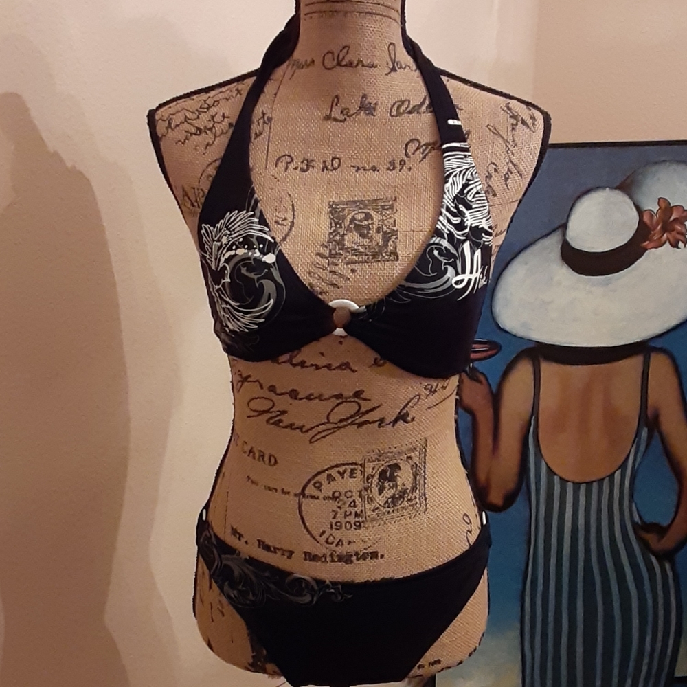 LA Ink Kat Von Dee Graphic Bikini